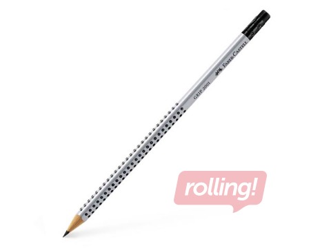 Harilik Pliiats Faber Castell GRIP 2001, koos kustutuskummiga, HB