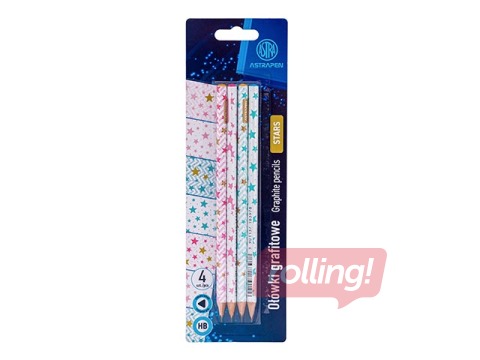 PROMO Pliiatsikomplekt Astra Stars, HB, 4 tk.