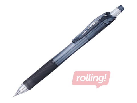 Mehaaniline pliiats Pentel Energize-X, kustukummiga, must, 0.5mm