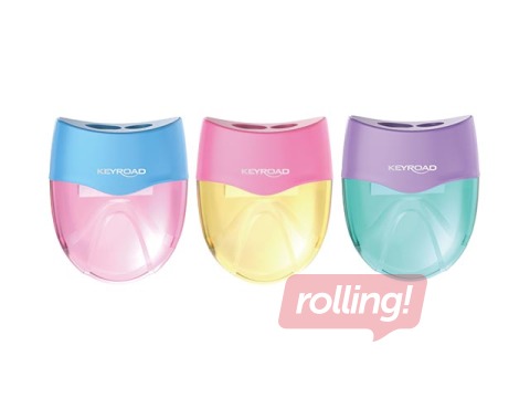 Kahe auguga pliiatsiteritaja konteineriga Keyroad Mellow Duo Pastel, erinevad värvid