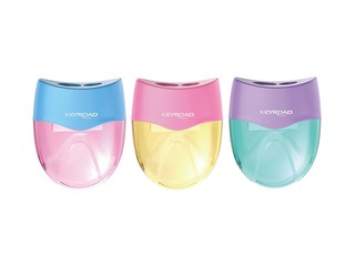 Kahe auguga pliiatsiteritaja konteineriga Keyroad Mellow Duo Pastel, erinevad värvid