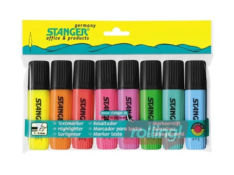 Tekstimarkerite komplekt. Stanger, 1-5mm, 8 tk.