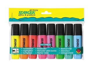 Текстовые маркера Stanger, 1-5 мм, 8 цветов