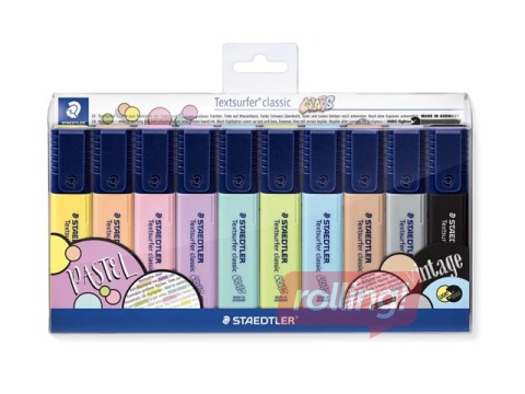 Tekstimarkerid Staedtler Textsurfer 364, 1-5mm, 10 pastellvärvi