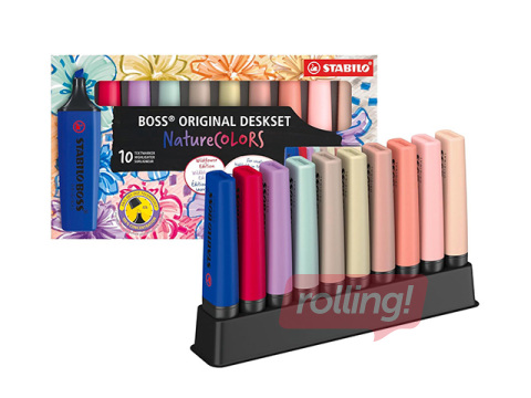 Tekstimarkerite komplekt Stabilo Boss Original NatureCOLORS Wildflower, 2–5mm, 10 värvi