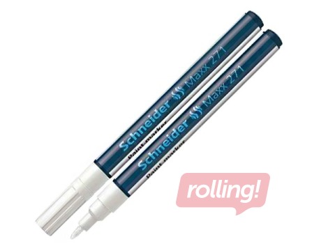 Permanentne marker Schneider 271, valge, 1-2mm