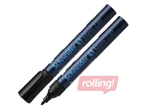 Permanentne marker Schneider 230, must, 1-3mm