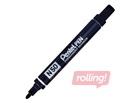 Püsimarker Pentel N-50, ümmargune, must, 4.3mm