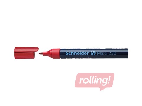 Püsimarker Schneider 230, punane, 1-3mm