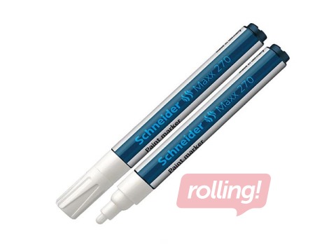 Permanentne marker Schneider Paint Maxx 270, kooniline, valge, 1-3mm