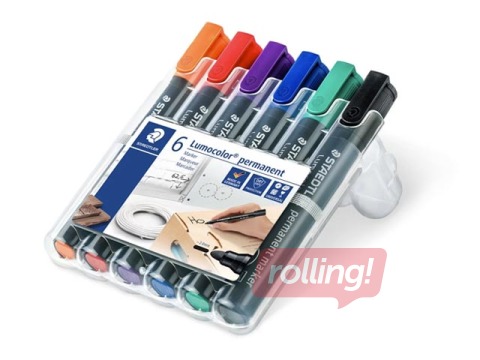 Püsimarkerite komplekt Staedtler Lumcolor 352, 2mm, 6 värvi