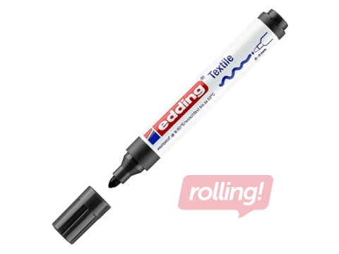 Tekstiilimarker Edding 4500, 2-3 mm, must