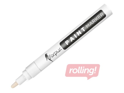 Permanentne marker Forpus PAINT, valge, 1-3mm