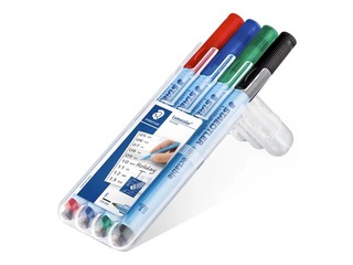 Mittepüsivate kuivkustutavate markerite komplekt Staedtler Lumocolor 305, 0.6mm, 4 värvi