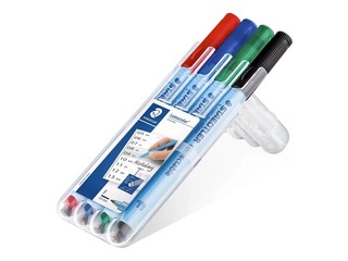 Mittepüsivate kuivkustutavate markerite komplekt Staedtler Lumocolor 305, 0,6 mm, 4 värvi