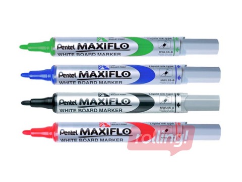 Tahvli markerite komplekt Pentel Maxiflo, 4 värvi