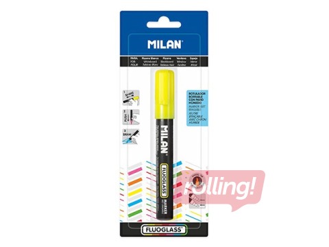 SALE Marker klaaspindadele Milano Fluoglass, kollane