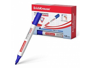 White board marker ErichKrause W-170, triangular body shape, round, blue
