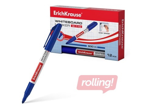 White board marker ErichKrause W-110, round, blue