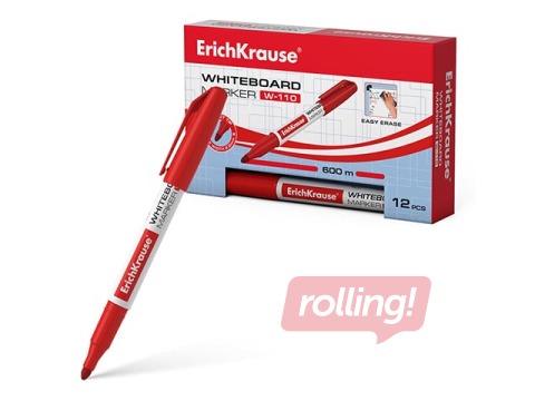 White board marker ErichKrause W-110, round, red
