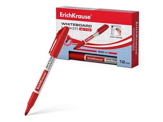 White board marker ErichKrause W-110, round, red