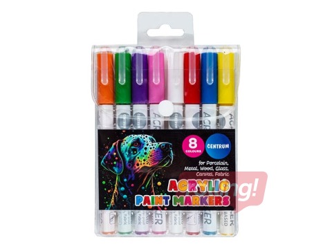 Acrylic paint markers Centrum, 8 colours