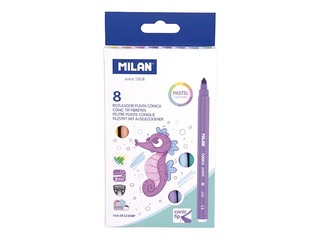 Fibrepens Milan, 8 pastel colours