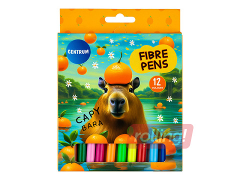 Viltpliiatsid Centrum CAPYBARA, 12 värvi
