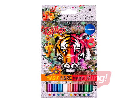 Viltpliiatsid Centrum, JUMBO, MAGIC GLITTER, 10 värvi