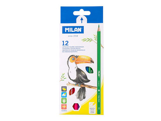 Värvilised pliiatsid Milan, 12 värvi