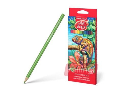 Kolmnurksed värvipliiatsid ErichKrause ArtBerry, 12 värvi