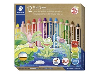 Coloured pencils with sharpener Staedtler Noris junior 140, 12 pcs