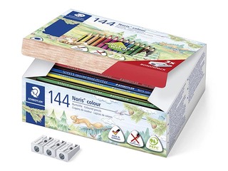 Карандаши цветные Staedtler 187, в коробке, 144 шт, с 3 точилками