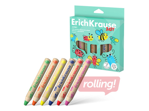 Värvipliiatsid ErichKrause, Jumbo, 6 värvi