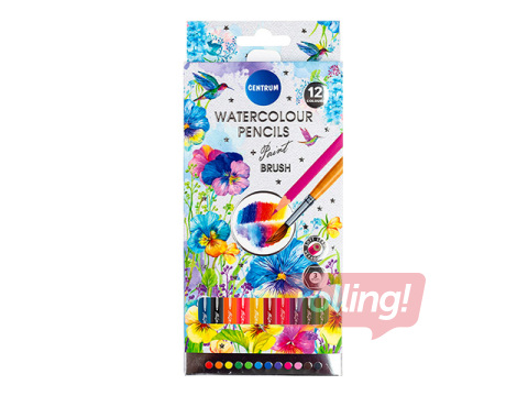 Värvipliiatsid Centrum, akvarell, 12 värvi