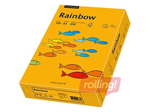 Koopiapaber Rainbow 22, A4, heleoranž, 80g/m², 500 lehte