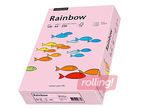 Koopiapaber Rainbow 54, A4, heleroosa, 80g/m², 500 lehte