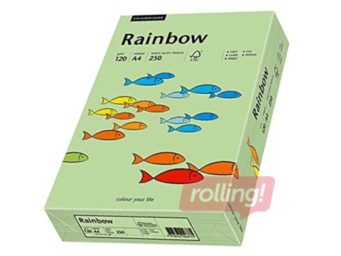 Koopiapaber Rainbow 75, A4, mündiroheline, 80g/m², 500 lehte