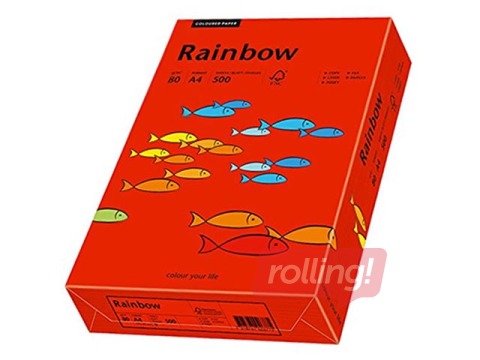 Koopiapaber Rainbow 28, A4, intensiivne punane, 80g/m², 500 lehte