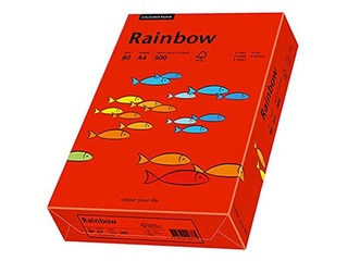Koopiapaber Rainbow 28, A4, intensiivne punane, 80g/m², 500 lehte