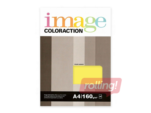 Koopiapaber Image Coloraction 55, A4, 160 gsm, 50 lehte, kollane