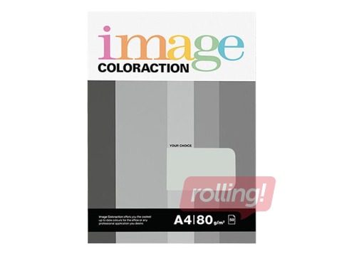 Koopiapaber Image Coloraction, A4, 80 gsm, 50 lehte, Iceland / Mid Grey