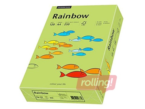 Koopiapaber Rainbow 74, A4, 160 g/m2, 250 lehte, erkroheline