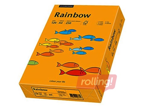 Paber Rainbow 24, A4, 160gsm, 250 lehte, oranž