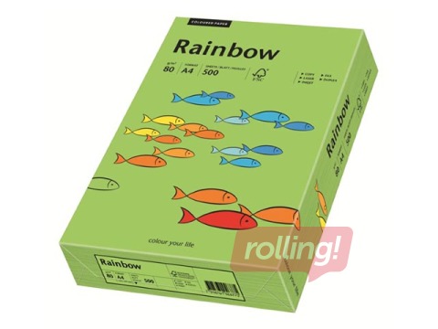 Koopiapaber Rainbow 76, roheline, A4, 120g/m², 250 lehte