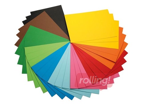 Kartong kahepoolne Happy Color, A1, erinevad värvid, 30 lehte