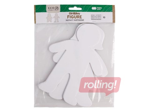 Cardboard shape set Happy Color Figure Boy&Girl, 25cm, 10 pcs