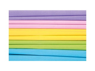 Krepp-paber Happy Color, 25 x 200 cm, 10 rulli, 5 pastellvärvi