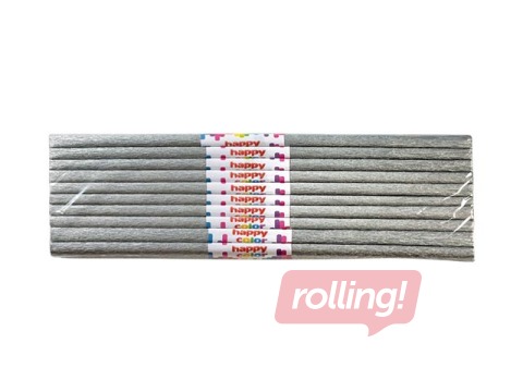 Crepe paper Happy Color, 50x200 cm, 10 rolls, silver