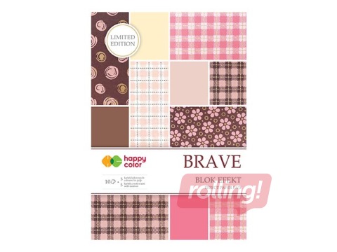 Disainpaber Brave, 20x29cm, 170-220g/m², 10 lehte, 5 motiivi